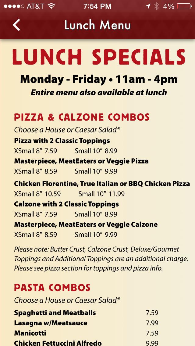 Picassos Pizza & Pasta