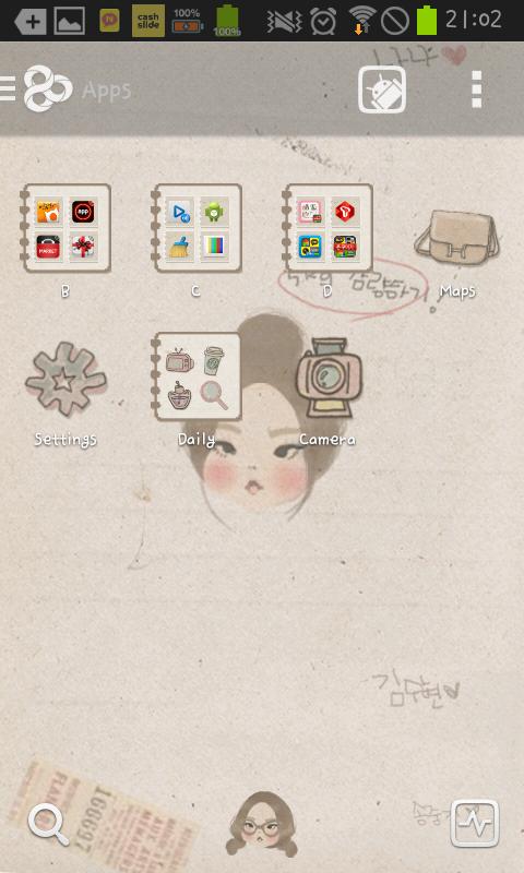 nanageol go launcher theme