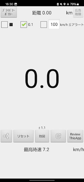 Speedometer km/h Odometer