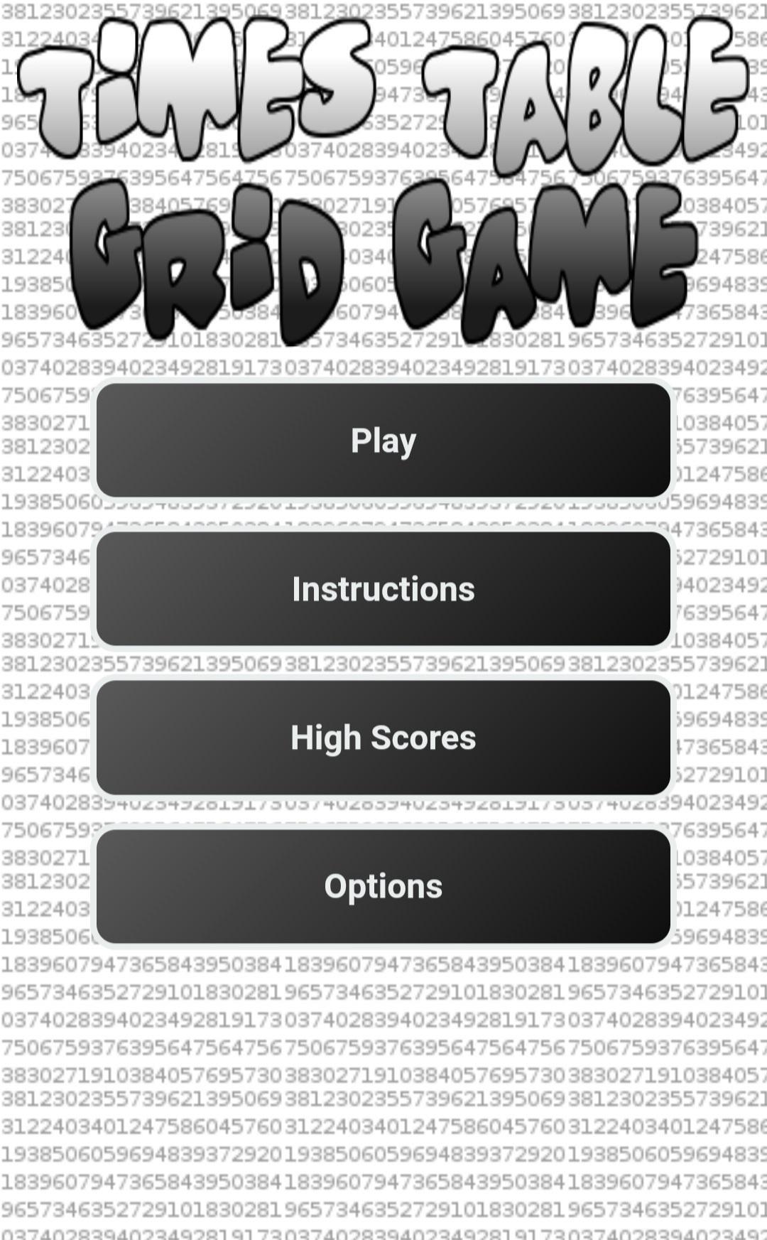 Times Table Grid Game