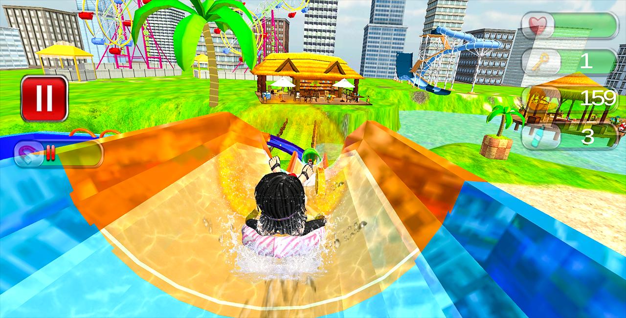 Water Slider Girl Park Uphill Rush Adventure 2019