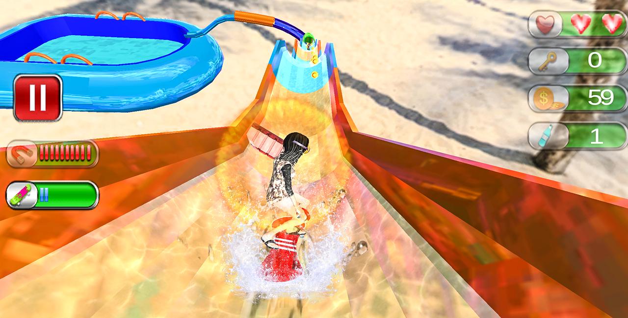 Water Slider Girl Park Uphill Rush Adventure 2019