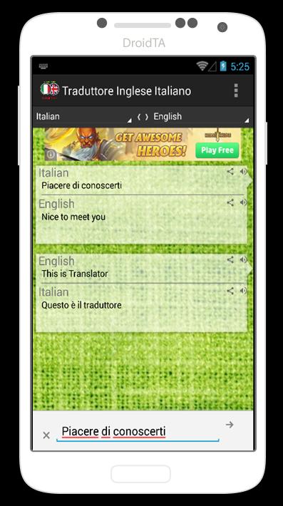 Traduttore Italiano Inglese