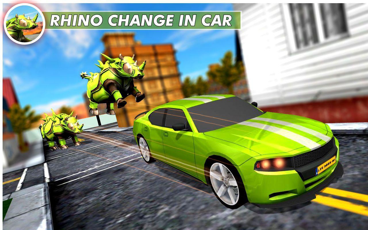 Rhino Robot Car Transformation: Robot Game