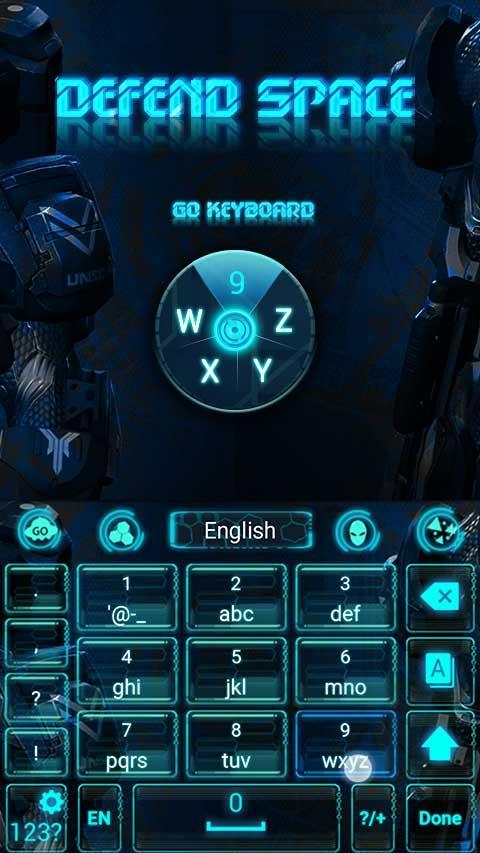 Defend Space GO Keyboard Theme