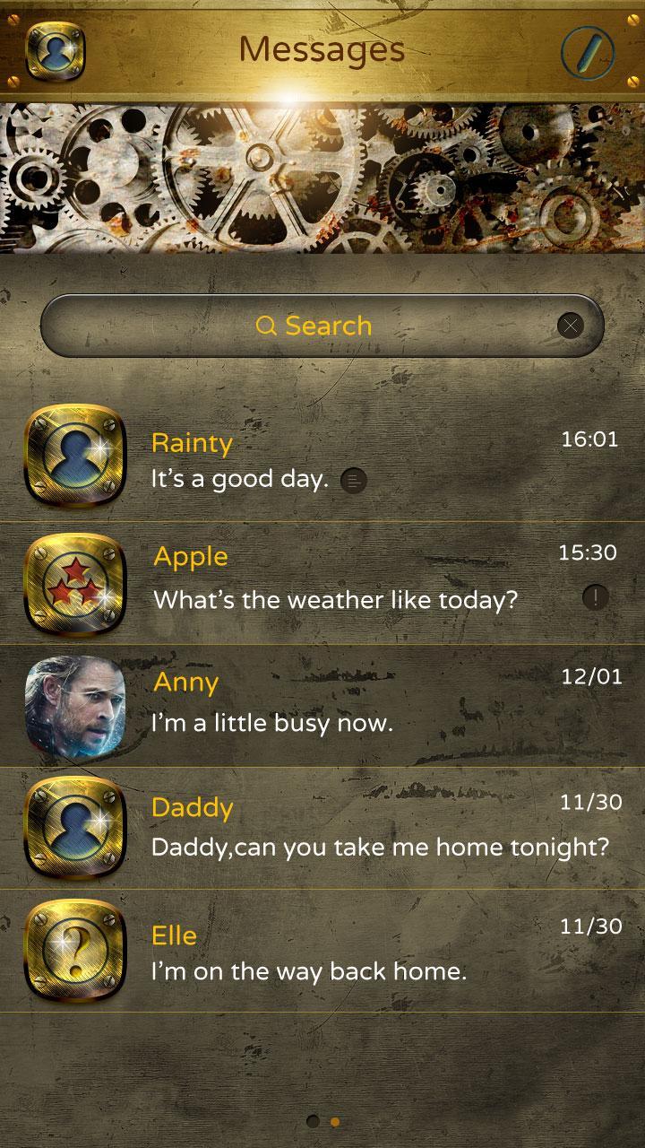 GO SMS PRO HEAVY METAL THEME