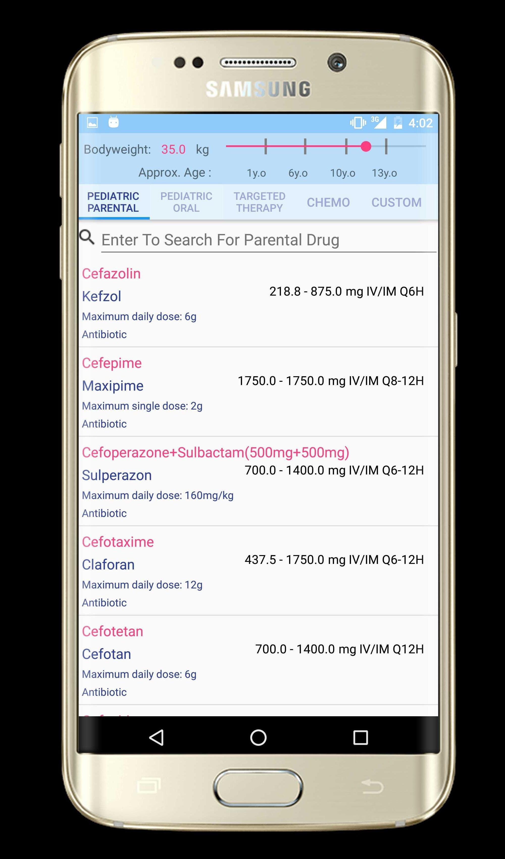 Pediatric Dosage Calculator