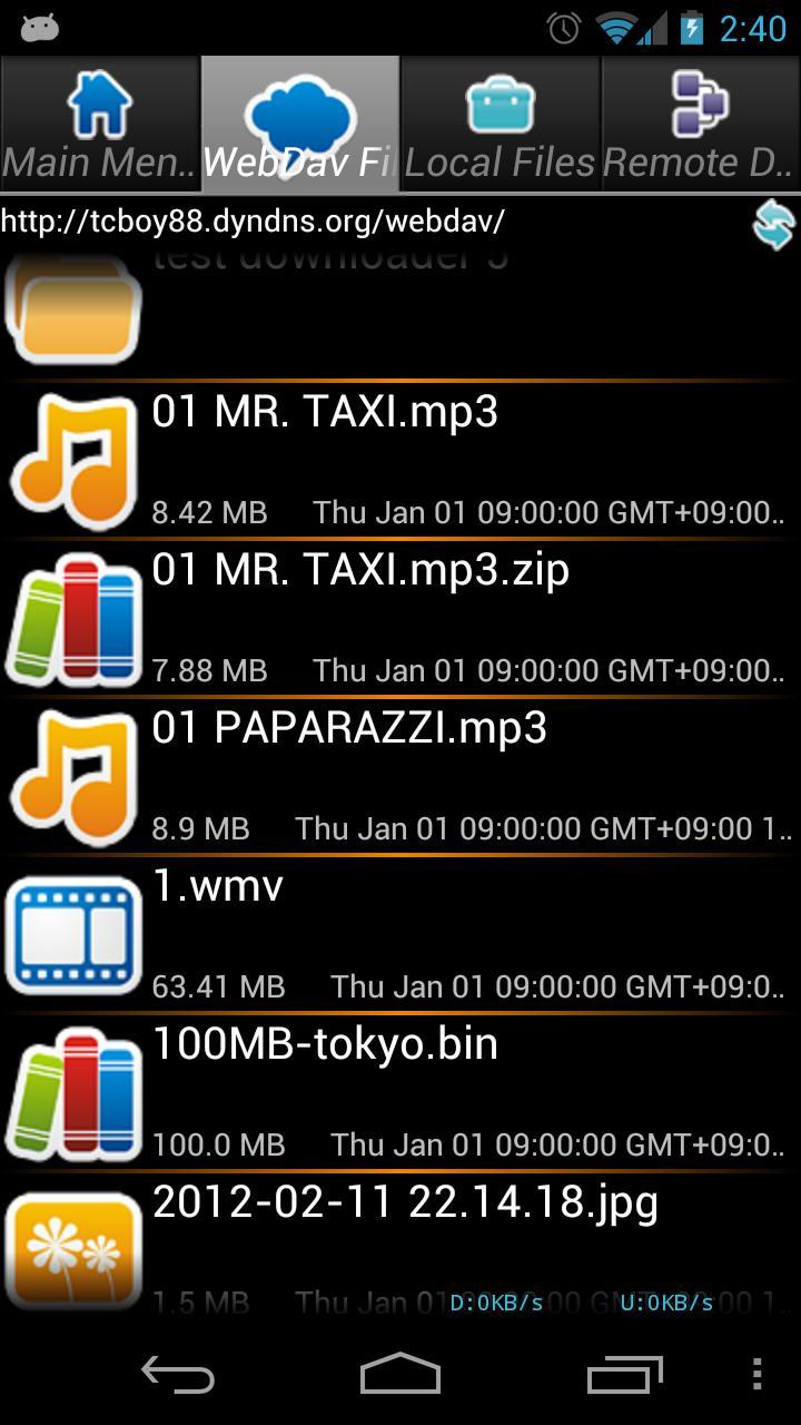 WebDAV Virtual Storage