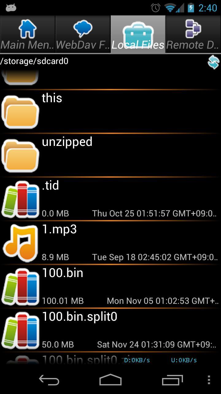 WebDAV Virtual Storage