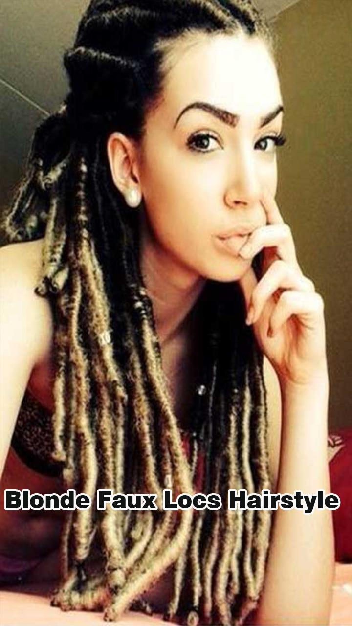 Blonde Faux Locs Hairstyle
