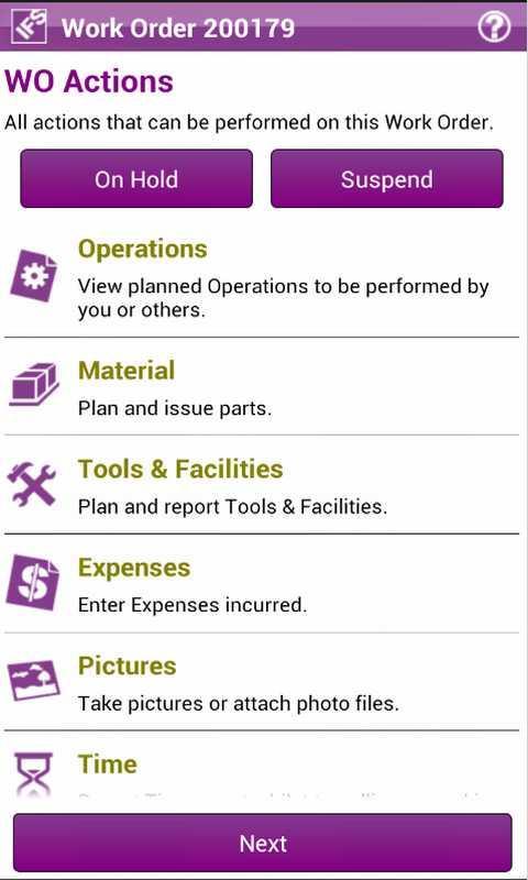 IFS Mobile Work Order DEMO