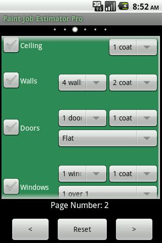 Painting job estimator