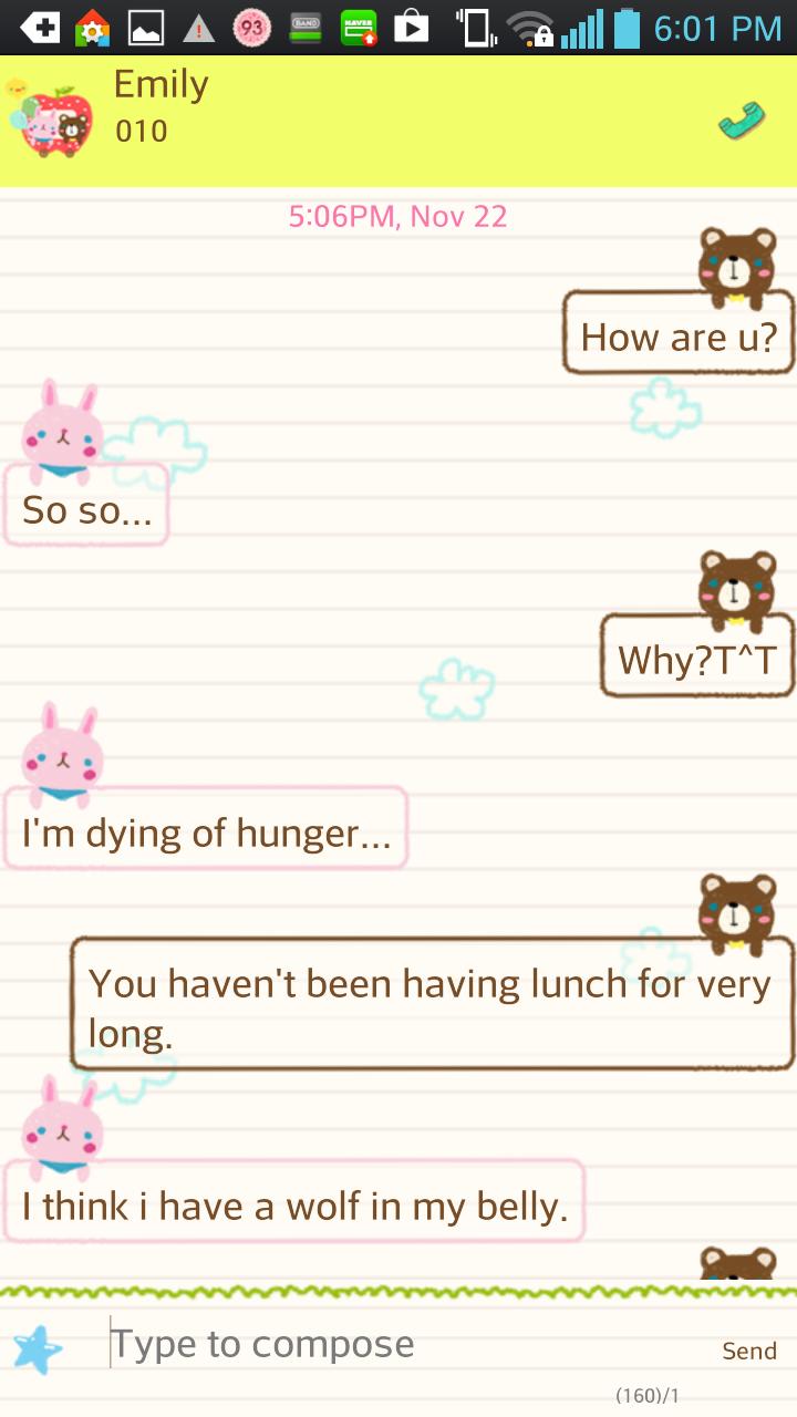 Happy Apple go sms theme