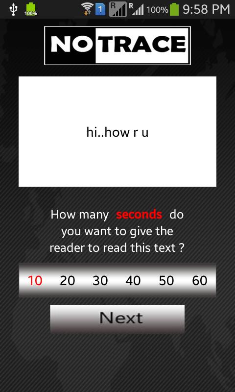 NOTRACE FREE SECRET MESSENGER