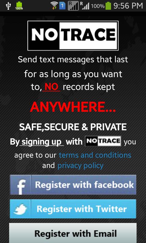 NOTRACE FREE SECRET MESSENGER