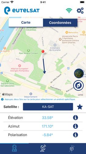 Eutelsat satellite finder