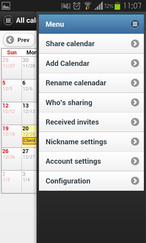 Calendar share-Schedule share