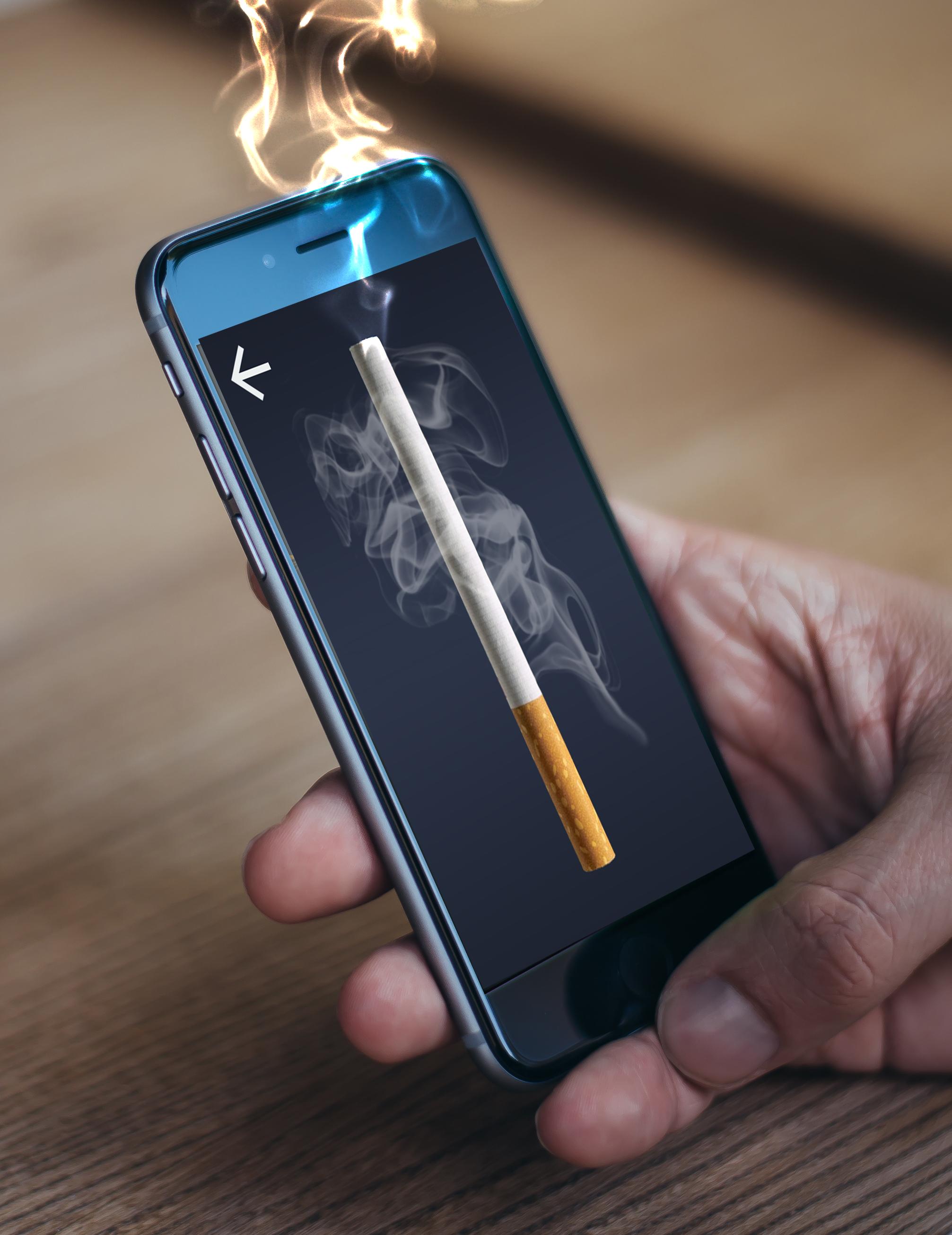 Virtual cigarette smoking