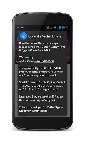 Code like Sachin Dhane UniPune