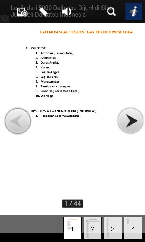 Psikotest Soal & Interview