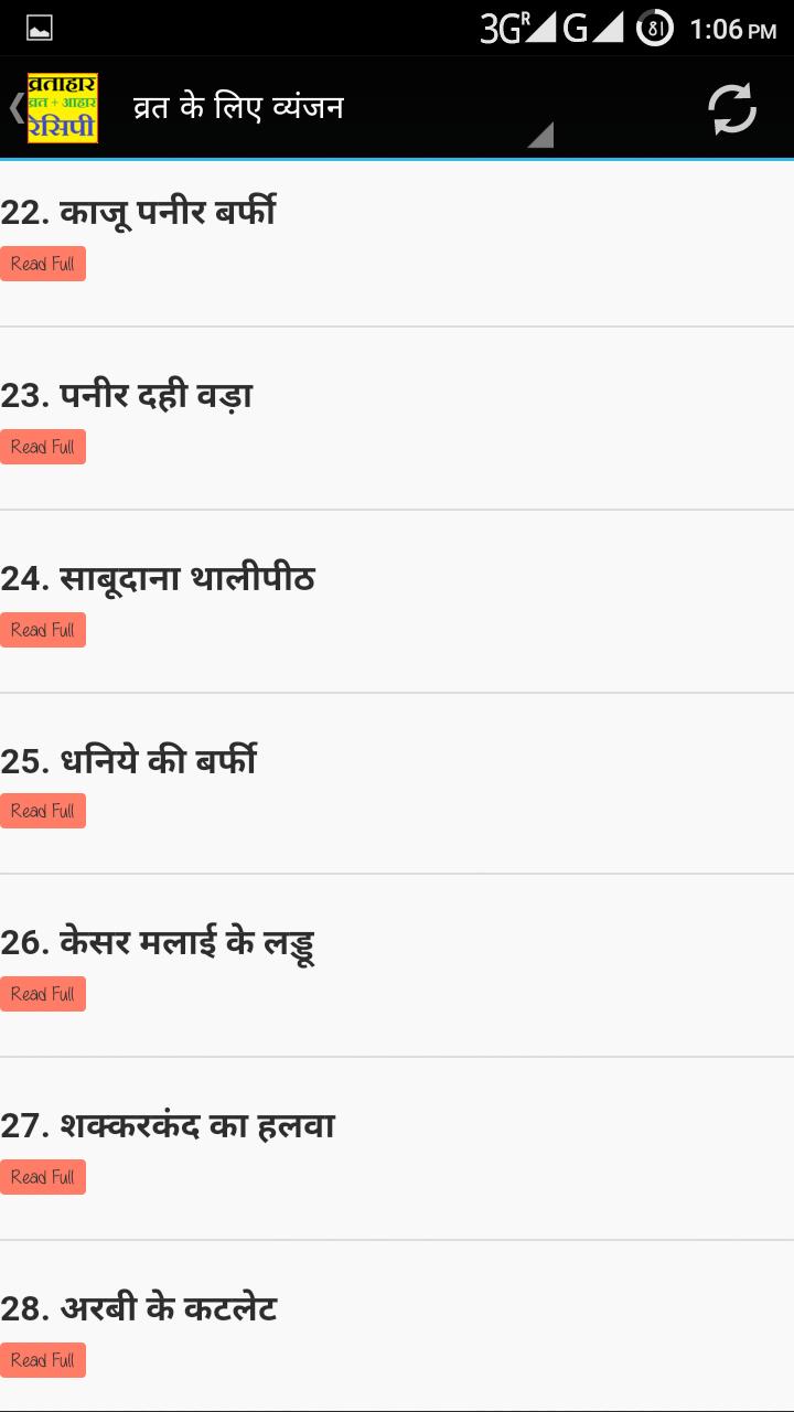 Upvas Vart Recipes in Hindi