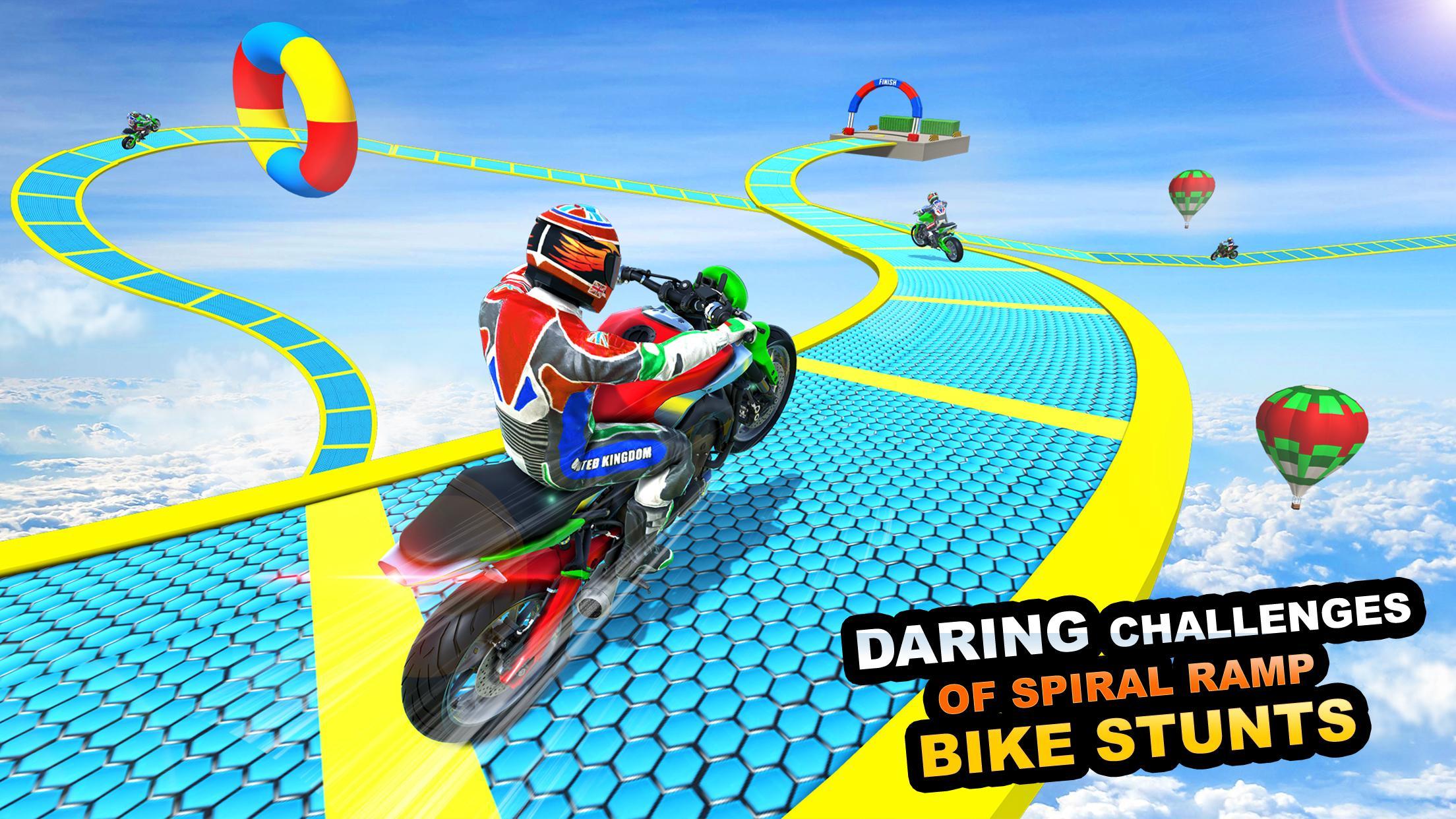 Bike Stunt Games: Spiral Ramp Stunts Game