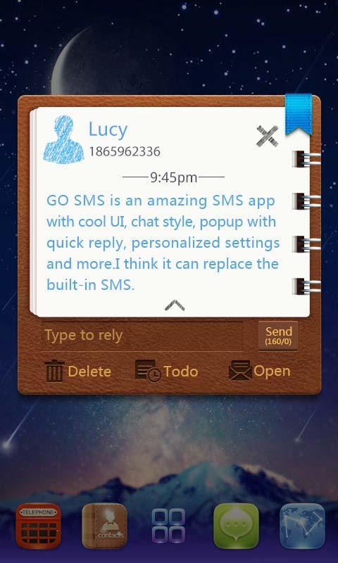GO SMS PRO NOTEBOOK THEME EX
