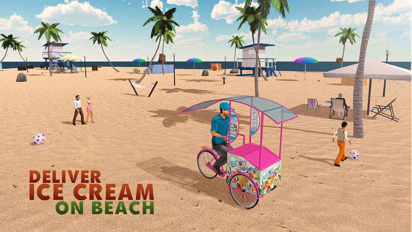 Beach Ice Cream Delivery Boy