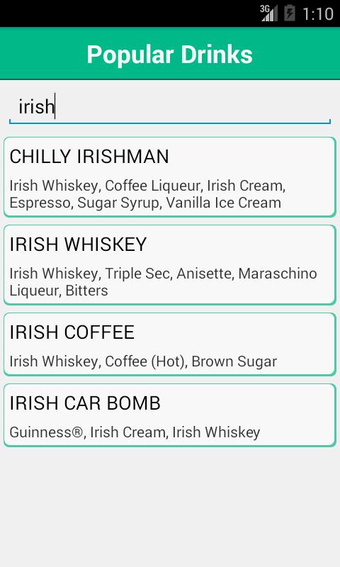 Drinks and Cocktail Recipes !