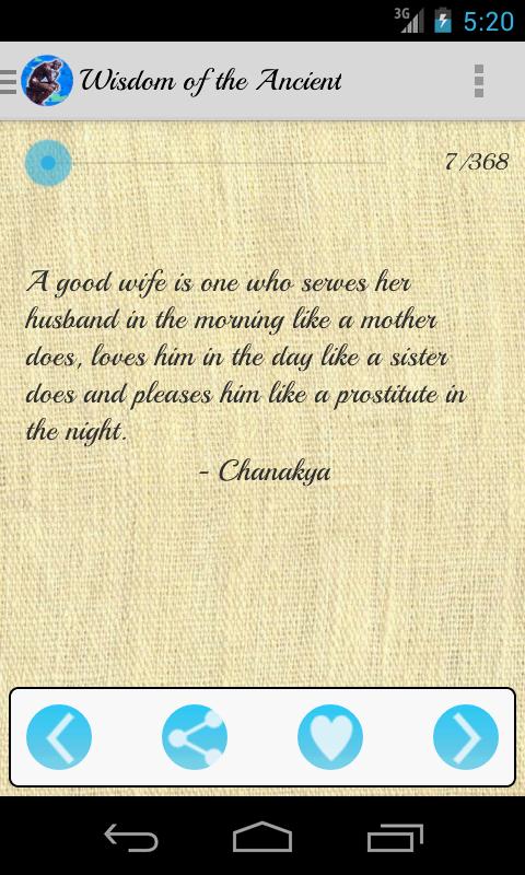 Wisdom of the Ancient