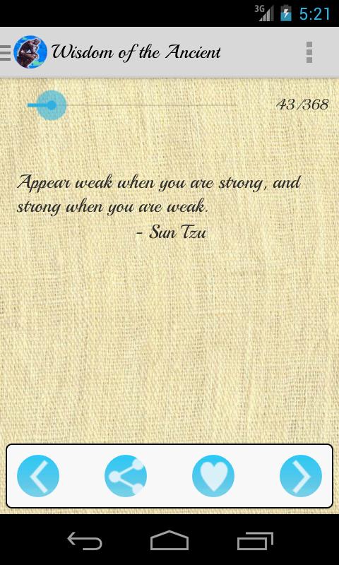 Wisdom of the Ancient