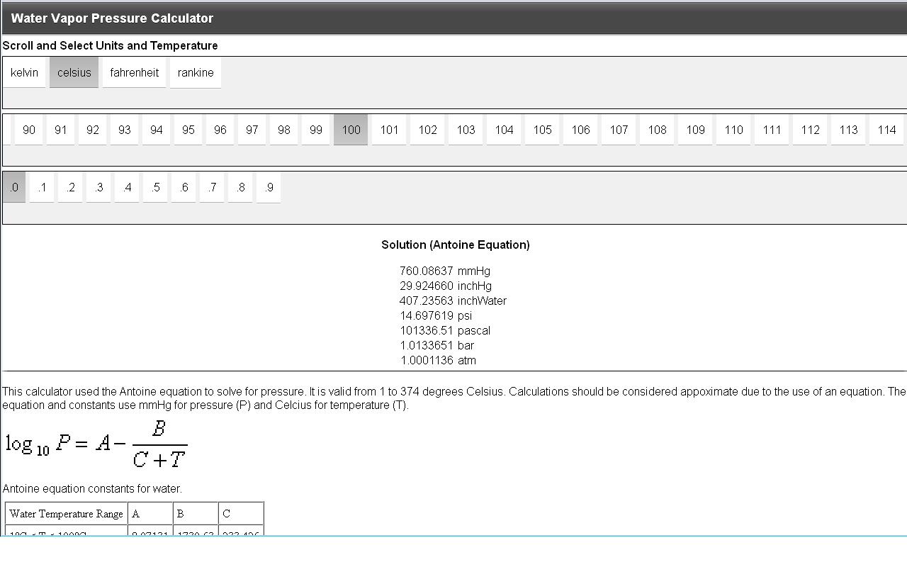 AJ Water Vapor Pressure