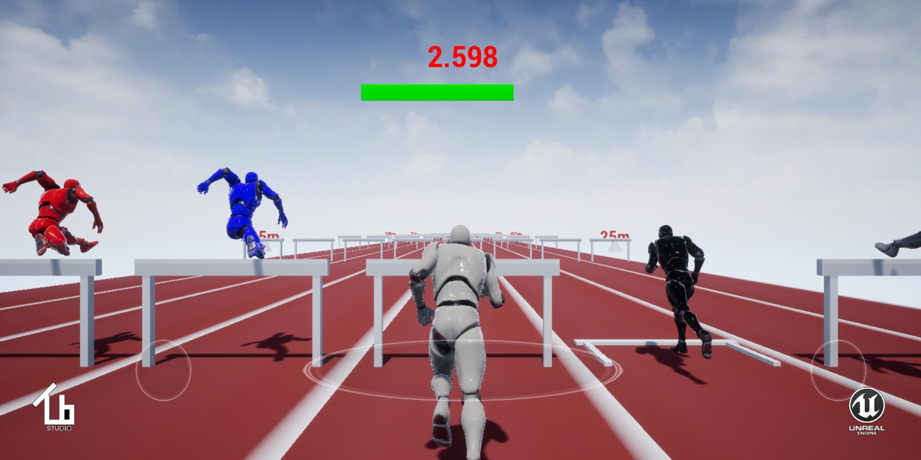 Athletics hurdle 110m