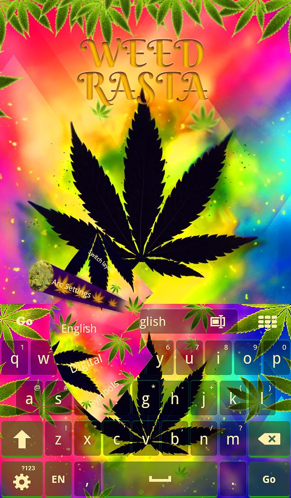 Colored Rasta Weed Keyboard