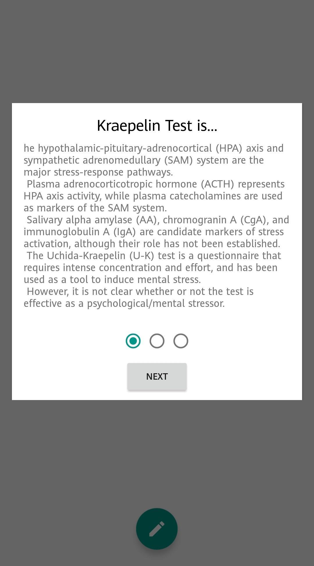 Kraepelin Test