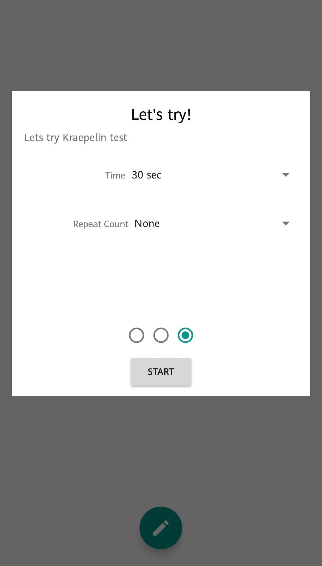 Kraepelin Test