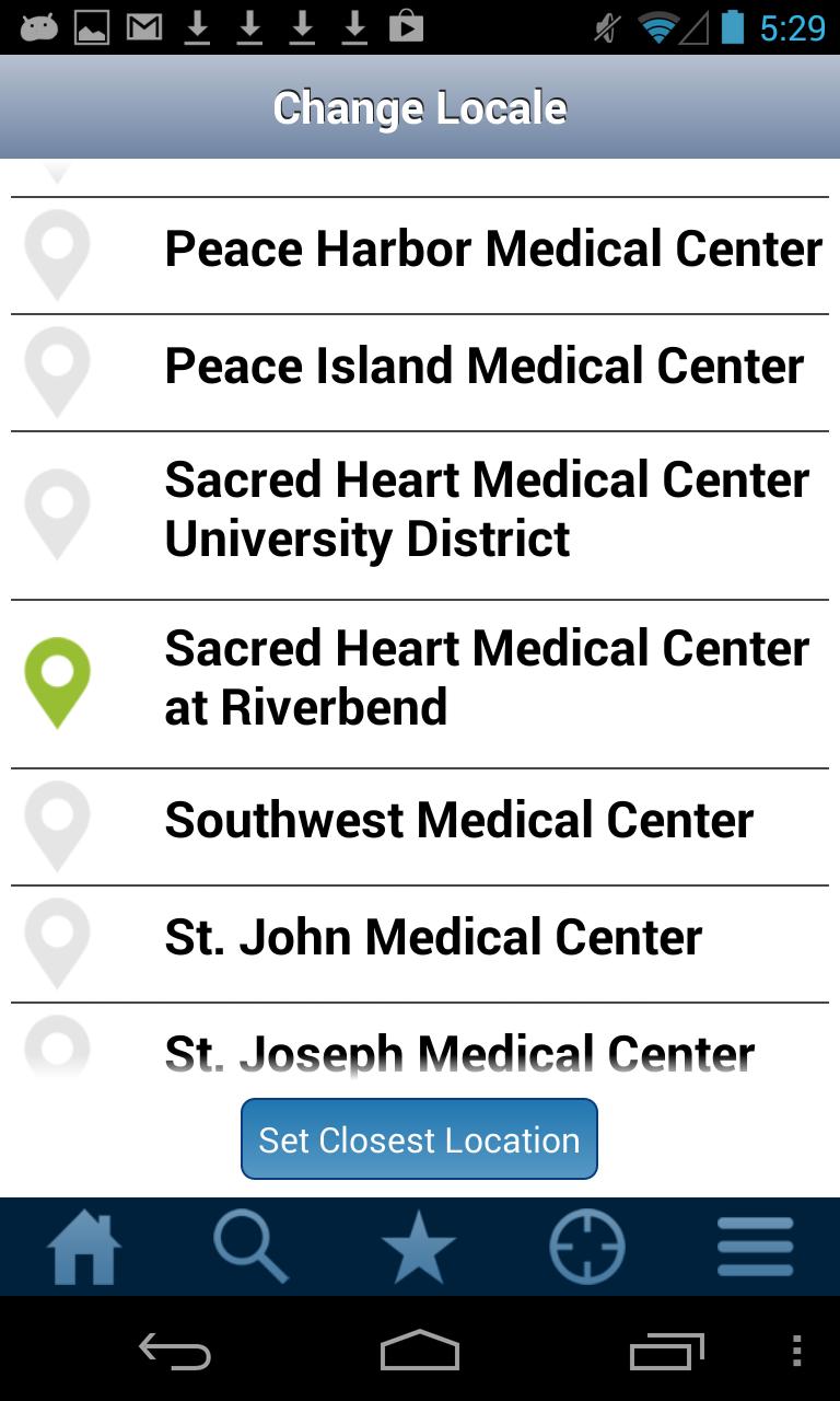 PeaceHealth MediLocator