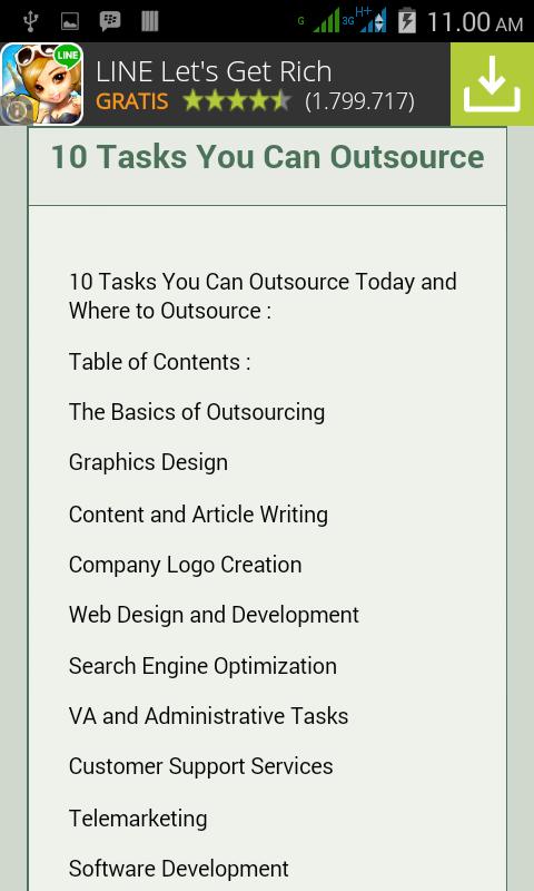 Outsourcing Cheat Sheet Ebook