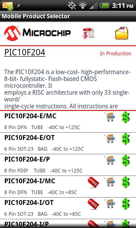 Mobile Product Selector