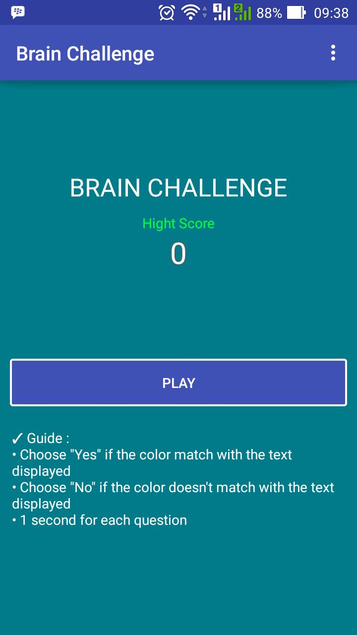 Brain Challenge (tebak warna)