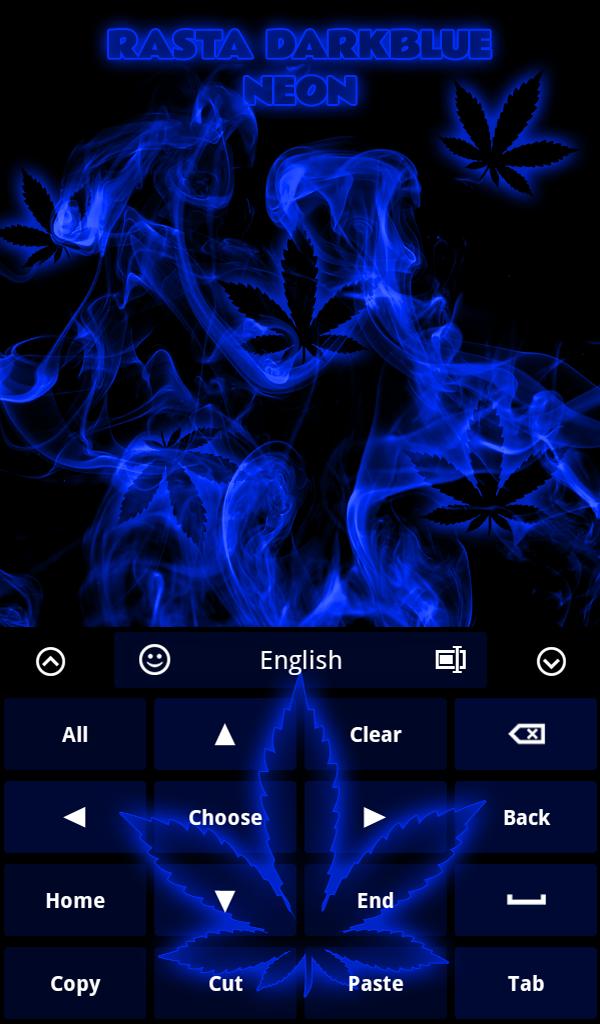 Rasta DarkBlue Neon Keyboard