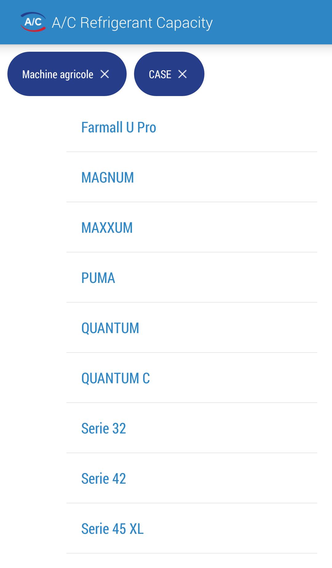 A/C REFRIGERANT CAPACITY