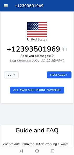 SMS Receive, Temp Phone Number