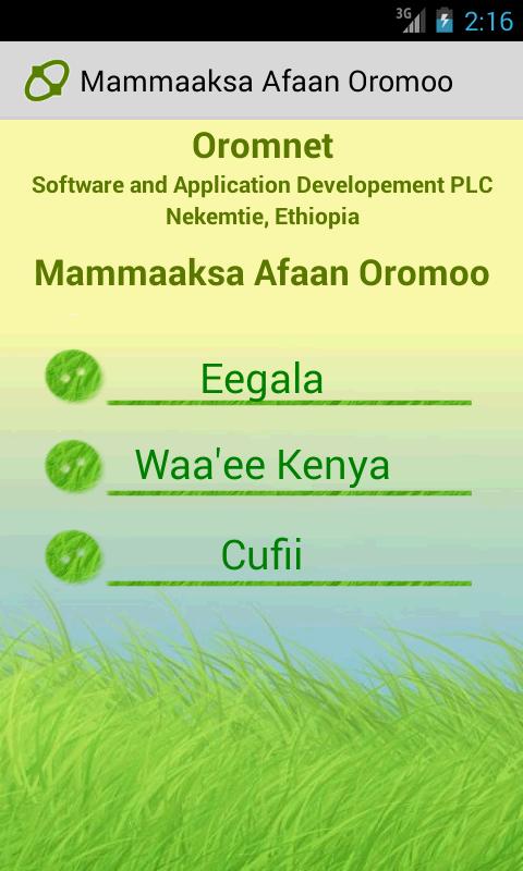 Mammaaksa Afaan Oromoo Proverb