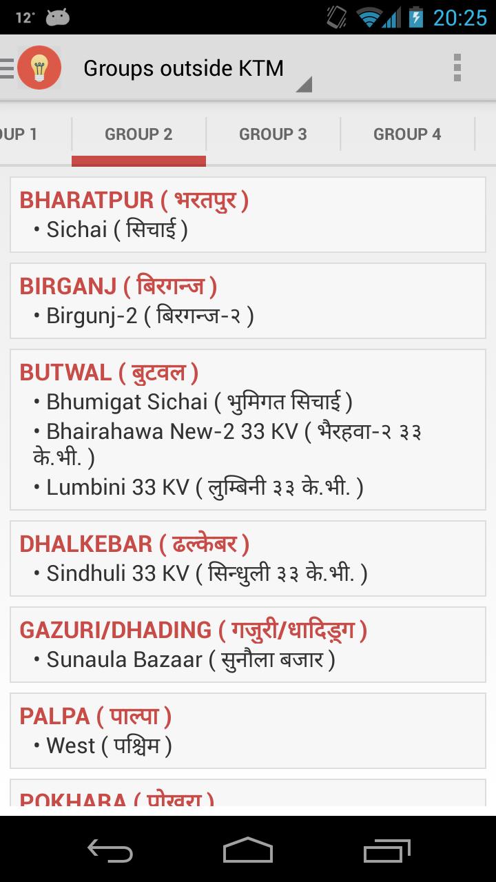 Nepal Load Shedding Schedule