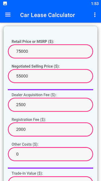 Car Lease Calculator
