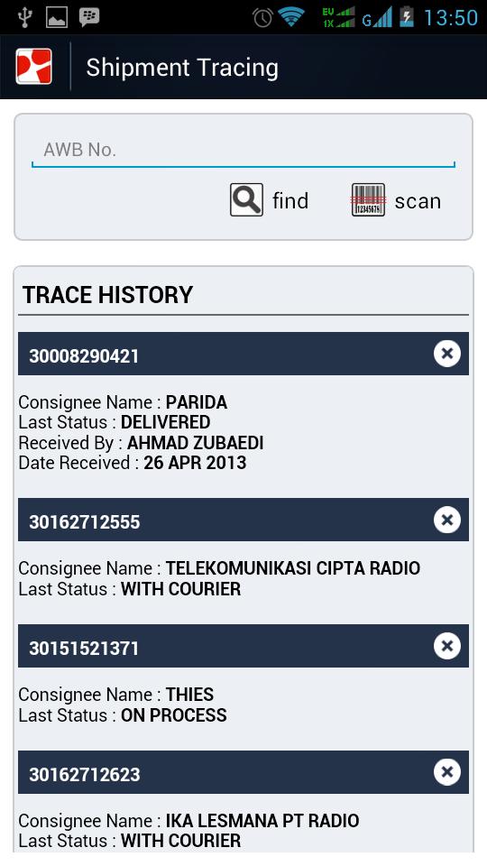 Pandu Logistics Tracing System