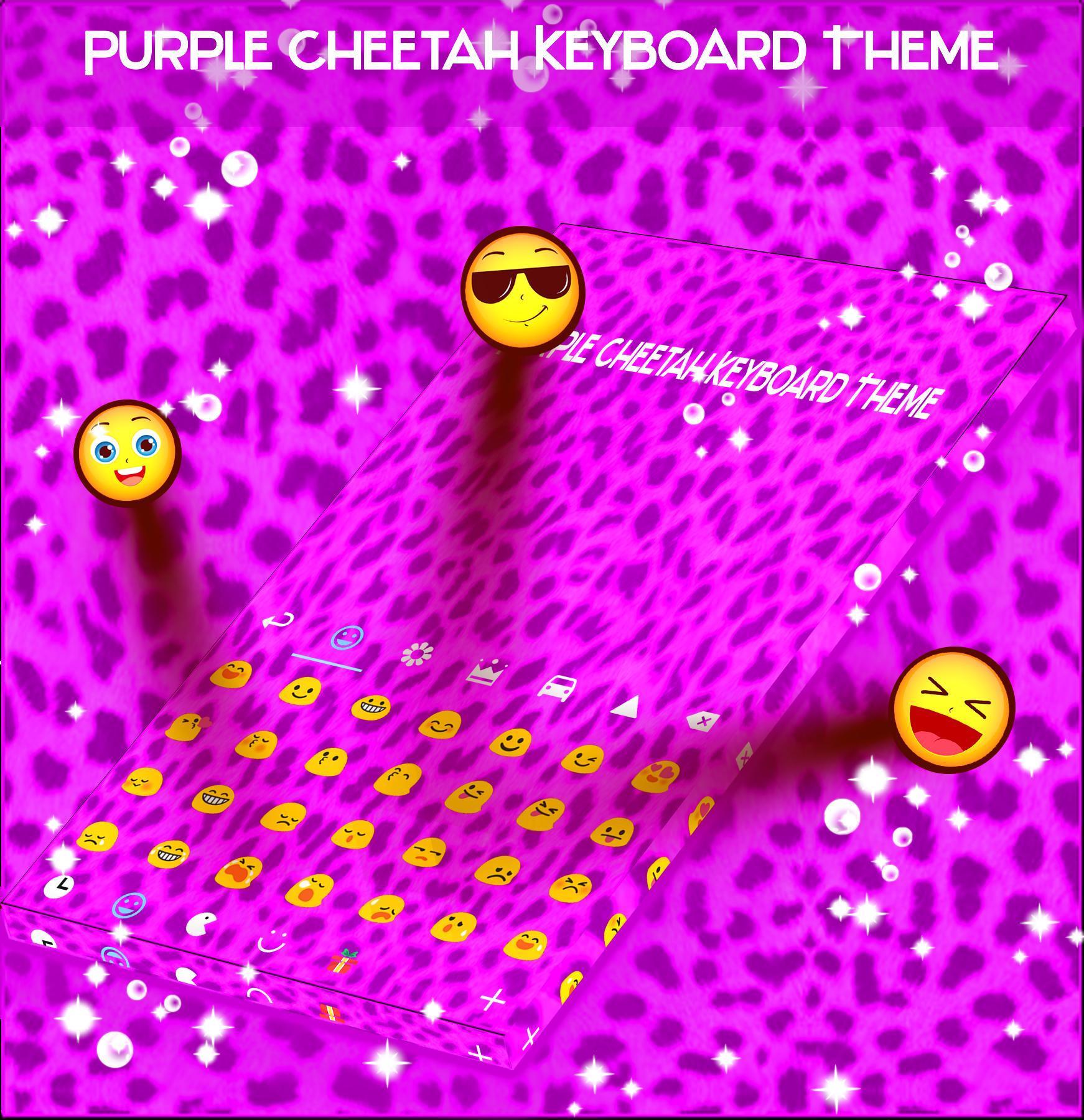 Purple Cheetah Keyboard Theme