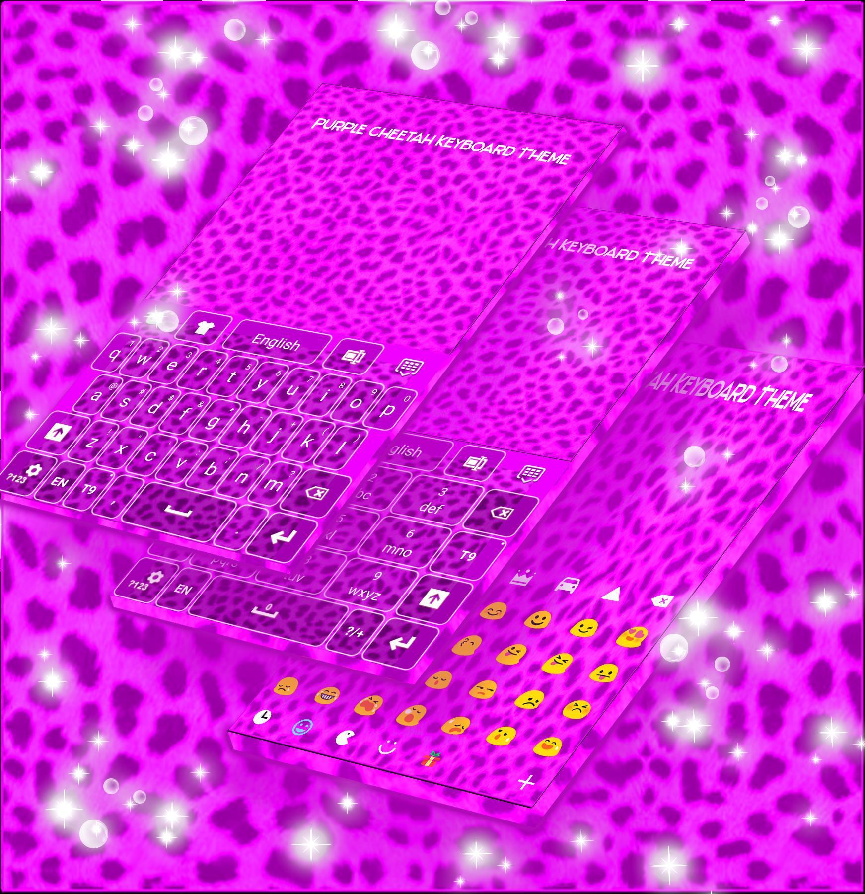 Purple Cheetah Keyboard Theme