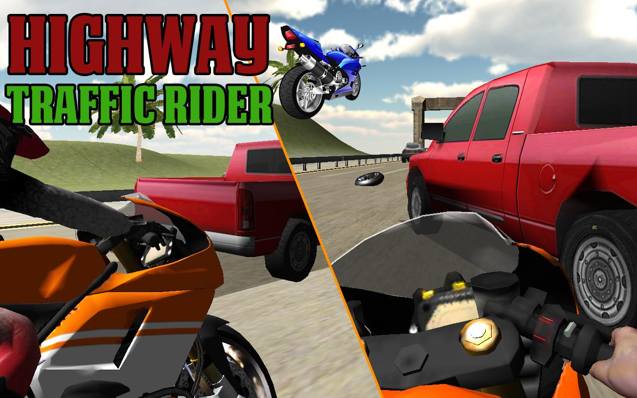 Highway Traffic Bike Rider